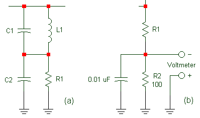 RFC1 replaced by the driven stage's grid-leak resistor (R1); R1 split for grid-current monitoring