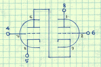 Schematic of 12SJ7 pentode Hartley regenerative detector and audio cathode follower.