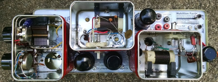 Oblique top rear view of the BGCD Regenerodyne receiver.