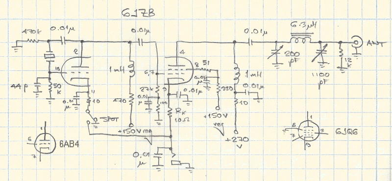 Schematic diagram of the Novice Rig Roundup Boosted Pierce transmitter.